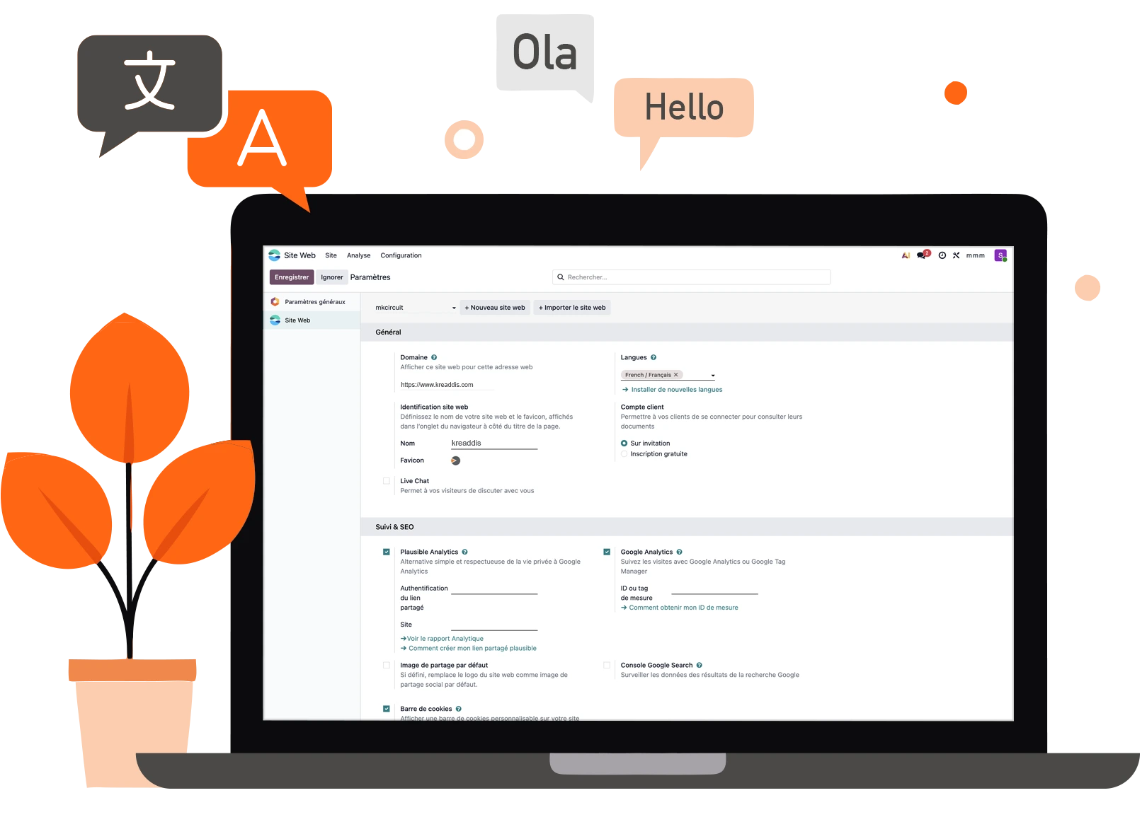 Multi-sites &amp; multi-langues Odoo